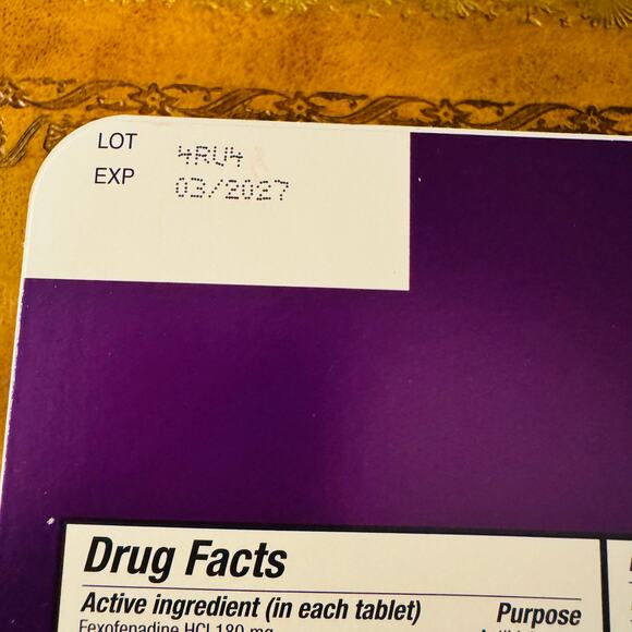 Allegra Allergy OTC 24 Hour Non Drowsy 110 Tablets Exp Date is March 2027 NEW - Picture 5 of 7